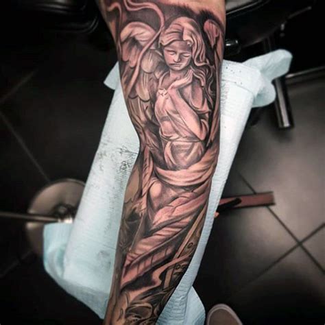 archangel sleeve tattoos|angel sleeve tattoos for men.